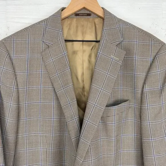 Peter Millar Crown Crafted Wool Sport Coat Blazer Men 44R Harrison Glen Plaid - Picture 3 of 16